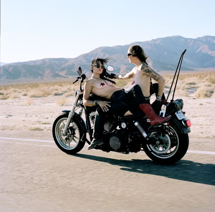 Girls on a motorcycle in Zhuzhou